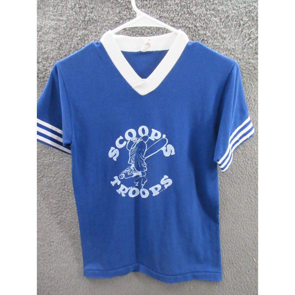 Vintage 1970s SCOOP'S TROOPS Scoop Henry Jackson Adult Small T-shirt Political